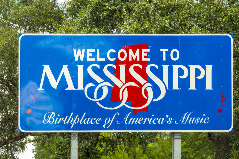 Welcome to Mississipi sign